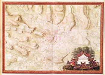 Plan and Map of Saint-Jean-Pied-de-Port, from the Atlas Louis XIV, 1683-88